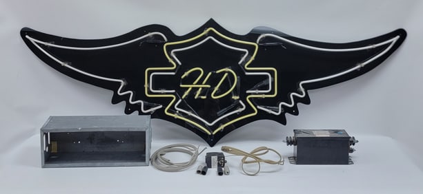 Large Harley-Davidson Logo Neon Sign