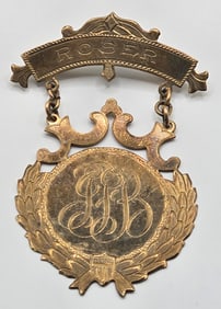 1913 8K Yellow Gold Roser Easter Music Fob Medal