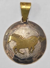 Sterling Silver Robert Johnson Navajo Horse Pendant