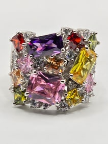 Charles Winston For Bella Luce Multi-Color Gemstone Simulant Ring