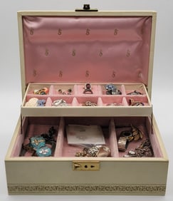 Sterling Silver & Costume Jewelry Box Lot