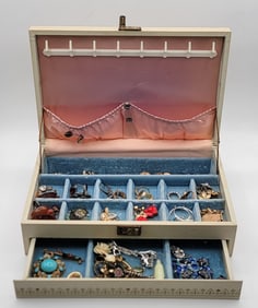 Sterling Silver & Costume Jewelry Box Lot