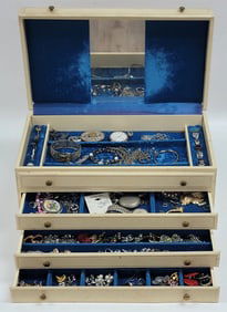 Sterling Silver & Costume Jewelry Box Lot