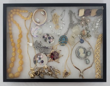 Case Of Mixed Vintage Costume Jewelry