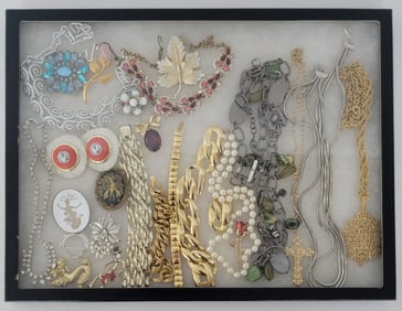 Case Of Mixed Vintage Costume Jewelry