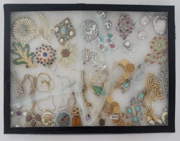 Case Of Mixed Vintage Costume Jewelry