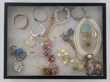 Case Of Mixed Vintage Costume Jewelry