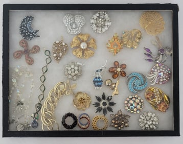 Case Of Mixed Vintage Costume Jewelry