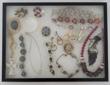 Case Of Mixed Vintage Costume Jewelry