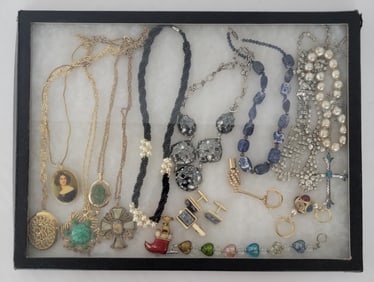 Case Of Mixed Vintage Costume Jewelry