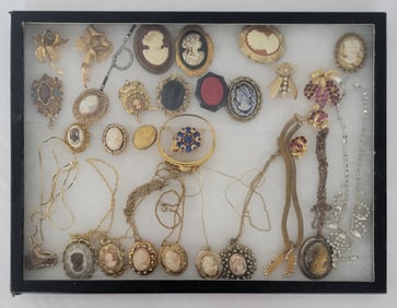 Case Of Mixed Vintage Costume Jewelry