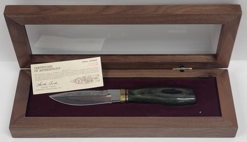 1990's Buck Harley-Davidson Shovelhead Limited Edition Fixed Blade Knife