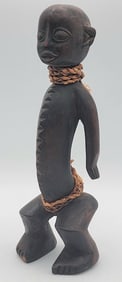 Vintage African Congo Ngbaka Tribal Hand Carved Wood Nabo Statue
