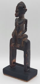 Vintage African Mali Tribal Hand Carved Wood Dogon Female Statue
