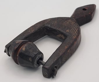 Vintage Hand Carved African Tribal Pulley Heddle
