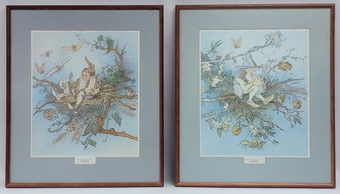 (2) Limited Edition Lithographs Based On The Designs Of Mettlach Artist H. Schlitt