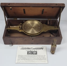 Mid 1800's S. Thaxter & Son Boston Large Scale Surveyors Compass