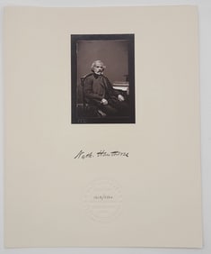 Nathaniel Hawthorne Photo Mathew Brady Contact Print Meserve Collection