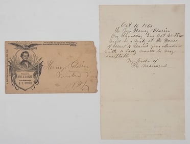1860 Presidential Election Stephen A Douglas Cover With Letter