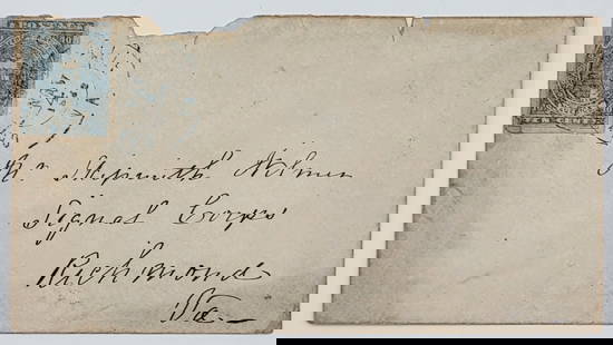 Confederate States Of America #2 Ten Cent Stamp Cover To Signal Corps: Confederate States Of America #2 Ten Cent Stamp Cover To Signal Corps Richmond, Virginia. Stamp features Thomas Jefferson and the cover is in good condition with some edge chips. Cover measures 5-1/8"