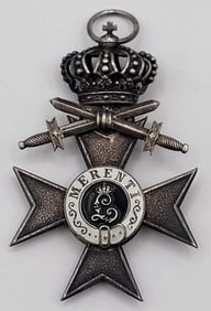 WW1 Imperial German Bavarian Military Merit Cross 2nd Class
