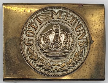 WWI Imperial Germany "Gott Mit Uns" Brass Belt Buckle