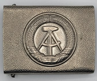 Cold War East German Army (NVA) Nickel Plated Belt Buckle