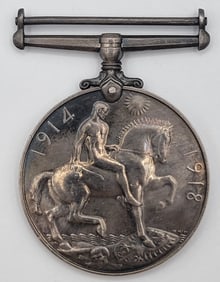 WWI British Named Silver War Medal 1914-1918 PTE J. Novinski