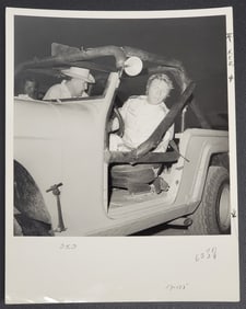 Original Steve McQueen Racing His Jeep 8" x 10" Photograph