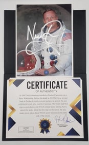 NASA Photograph Signed By Astronaut Neil Armstrong With COA