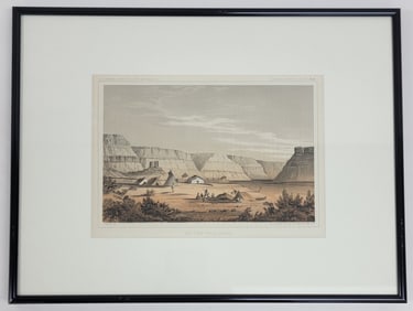 1855 "Old Fort Walla Walla" Pacific Railroad Survey Print