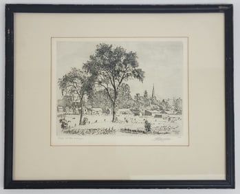 1929 Louis Oscar Griffith "Edge Of The Village" Signed Etching