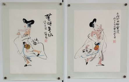 Lu Chun Lan "Endless Worry & Travel Everywhere" Watercolor & Ink Paintings