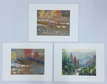 (3) Signed Oil On Canvas "Landscape" Paintings