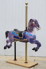 Vintage Painted Aluminum Carousel Horse
