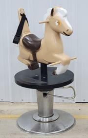 Vintage Playworld Aluminum Horse Child's Barber Chair