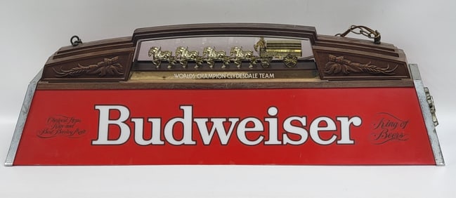 Budweiser Clydesdale Team Advertising Pool Table Light
