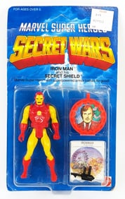 Vintage Mattel Marvel Super Heroes Secret Wars Iron Man and his Secret Shield NIP