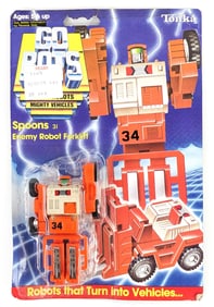 Vintage Tonka Go Bots Mighty Robot Vehicles - Spoons #31 NIP