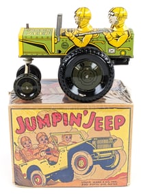 Marx Tin Windup Jumpin Jeep w/ Box