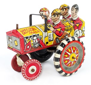 Marx Tin Windup College Crazy Car