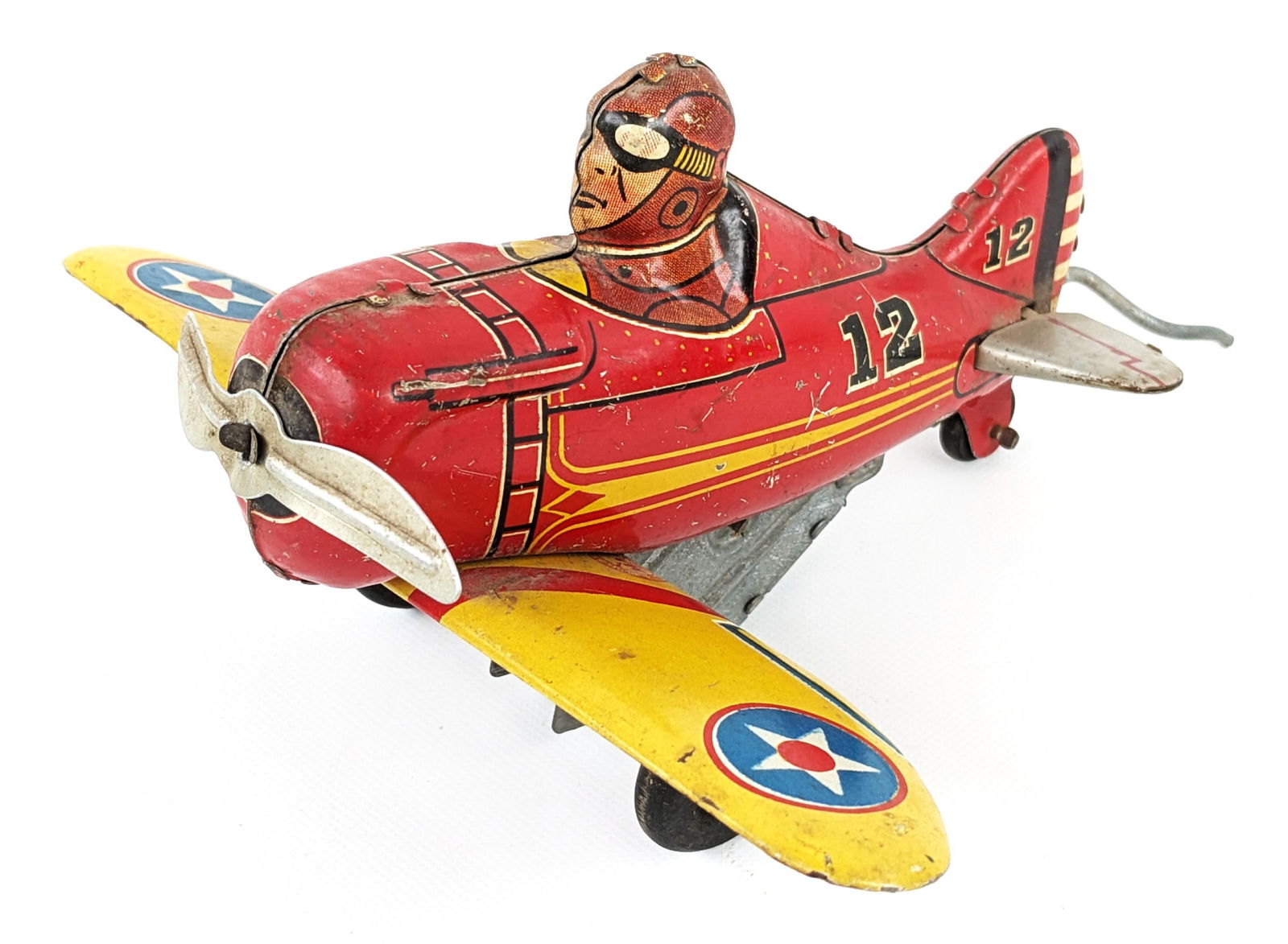 Marx Tin Litho Windup Rollover Plane (1 of 10)