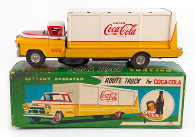 Sanyo Japan Battery Op. Coca-Cola Route Truck w/ Box