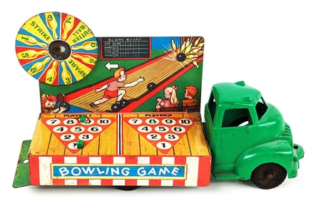Banner Tin & Plastic Bowling Games Truck