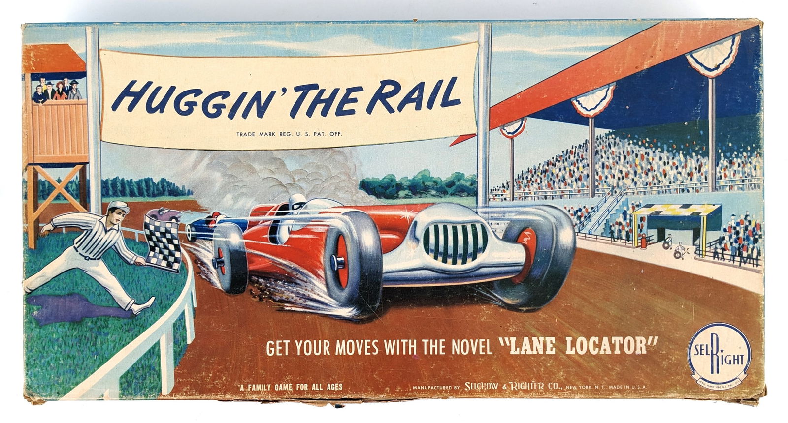 Selchow & Righter Co. No. 46 Huggin' The Rail Race Car Board Game (1 of 10)