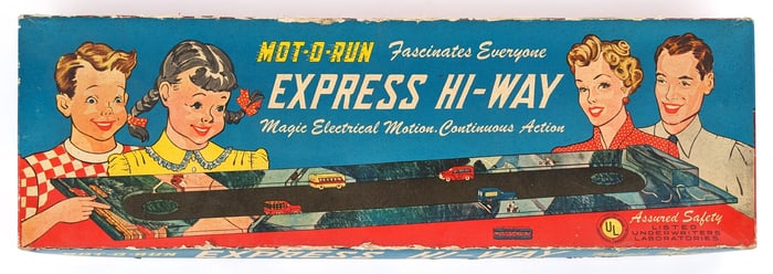 Mot-O-Run Express Hi-Way w/ Magic Electrical Motion In Original Box