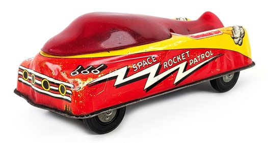 Courtland Tin Friction Space Rocket Patrol Car