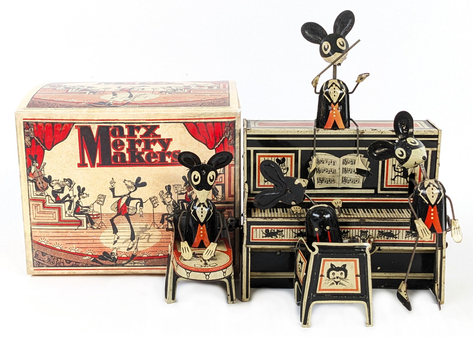 Marx Tin Windup Merry Makers Mouse Band (1 of 15)