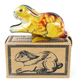 J Chein Tin Windup Jumping Rabbit w/ Box