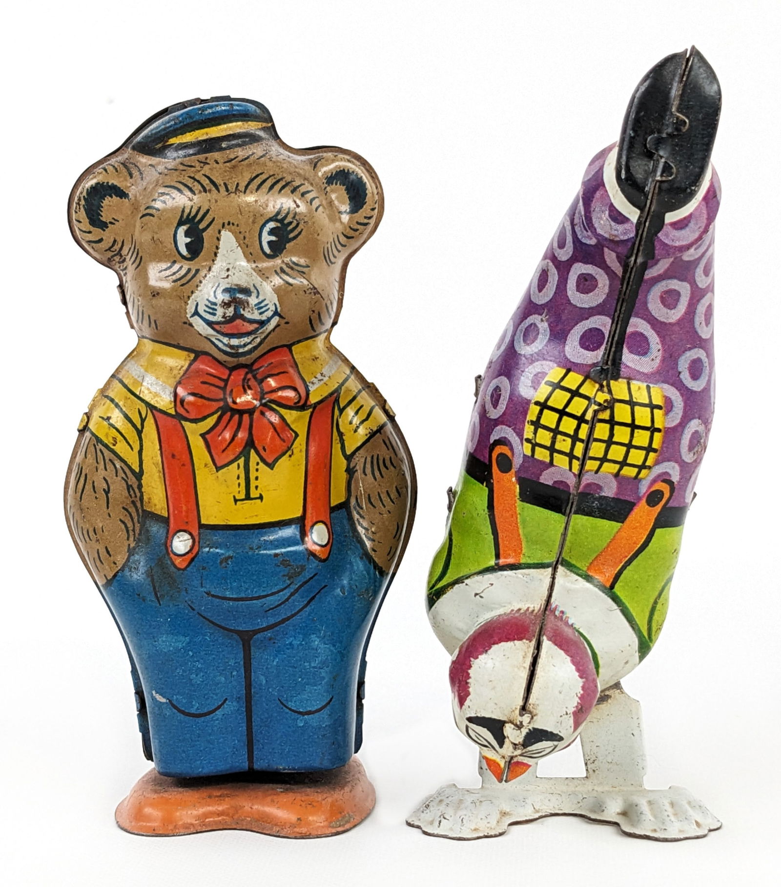 J Chein Tin Windup Handstand Clown & Bear (1 of 14)